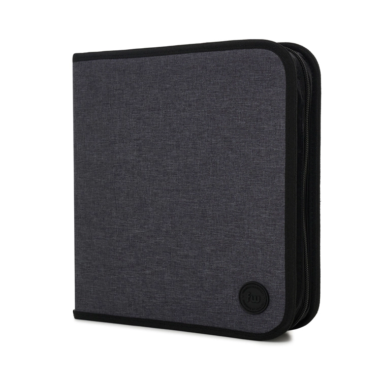 Carpeta Escolar 3 Anillos FW 2026 Grain Gris Oscuro con Cierre Art.202263